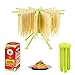 GOZIHA Pasta Drying Rack Noodle Stand with 10 Bar Handles Collapsible | Household Noodle Dryer Rack Hanging for Home Use | Spaghetti Drying Rack Noodle Stand | Easy Storage and Quick Set-Up (Green)