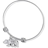 Emerald Park Jewelry Bear Fancy Charm Bangle