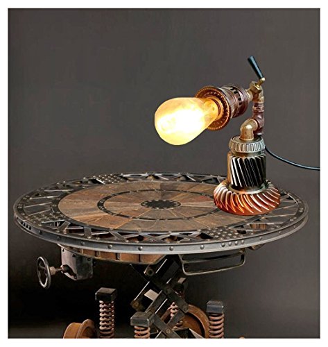 Vintage steampunk lamp Industrial lamp Antique table lamps Steampunk industrial lamps New machine age Lamps Steampunk machine Lamp Rustic lamp Plumbing lamp