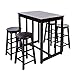 Merax 5-piece Dining Table Set High/Pub Table Set with 4 Bar Stools (Espresso)