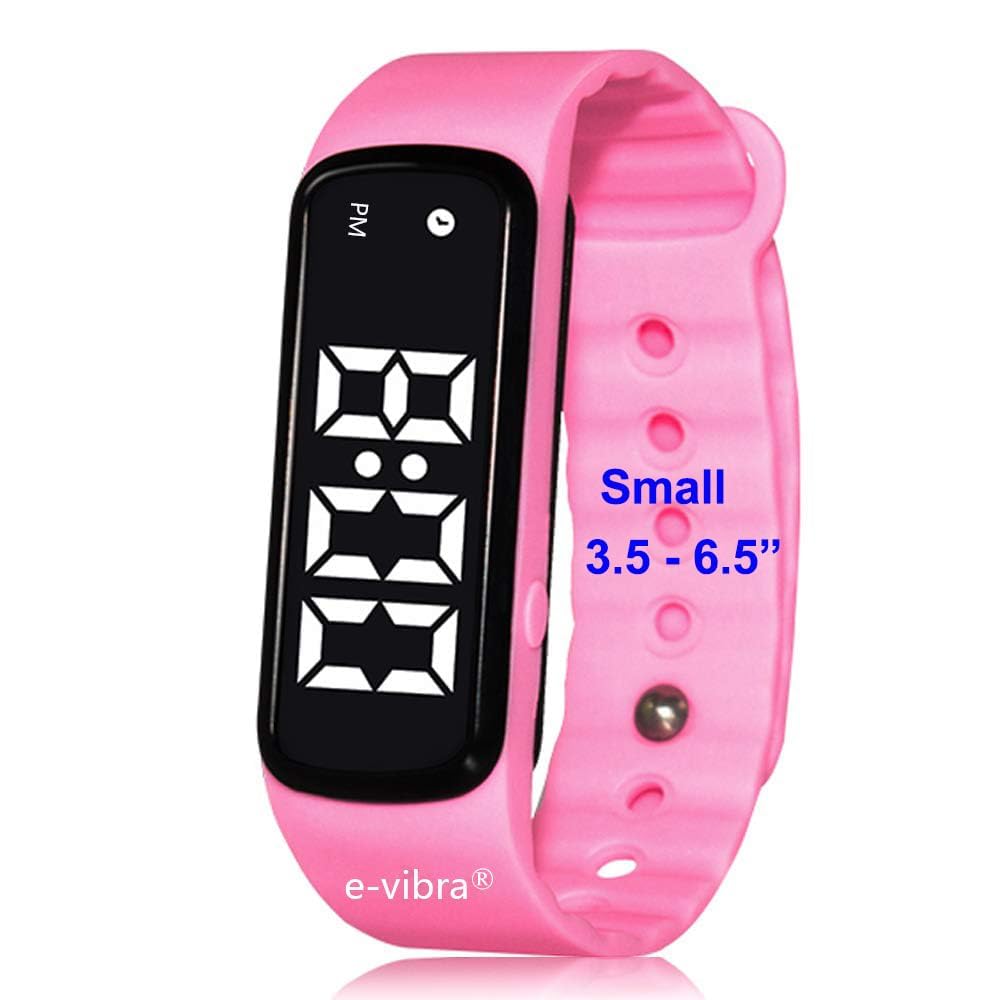 e-vibra Premium Potty Training Watch - Silent Vibrating Alarm Reminder Watch for Boys/Girls - with timer and 12 Daily Alarms (Pink)