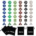 Outee 6 x 7 (42 Pieces) Polyhedral Dice Xmas Gift for Dungeons and Dragons DND RPG MTG D20 D12 D10(00-90 and 0-9) D8 D4 Table Games