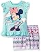 Disney Toddler Girls' Minnie Mouse Woven Short Set, Green, 4T