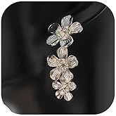 Large Petal Earrings for Women Gold Plated Flower Earrings