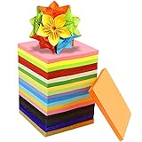 Caydo 1020 Sheets 20 Vivid Colors Double-Sided Origami Paper, 2 3/4 Inch Square 