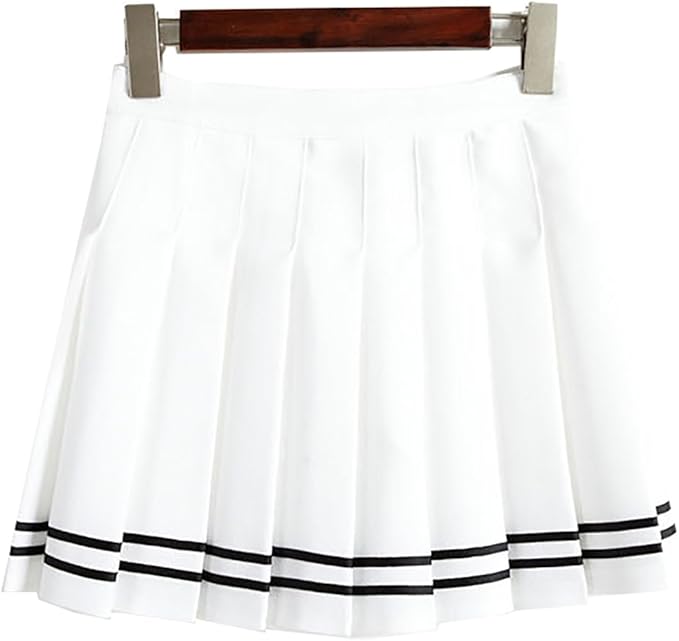 Amazon Co Jp Elpis レディース ミニ プリーツ スカート ミニスカート ボーダー テニススカート 白 黒 2色 S M L ホワイト M 服 ファッション小物 Amazon Co Jp Elpis レディース ミニ プリーツ スカート ミニスカート ボーダー テニススカート 白 黒 2色 S M L ホワイト M 服 ファッション小物