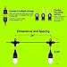 Enbrighten Classic Warm White String Lights, 36ft Black Cord, 18 Shatterproof Acrylic Bulbs, Weatherproof, Outdoor String Lights, 33171