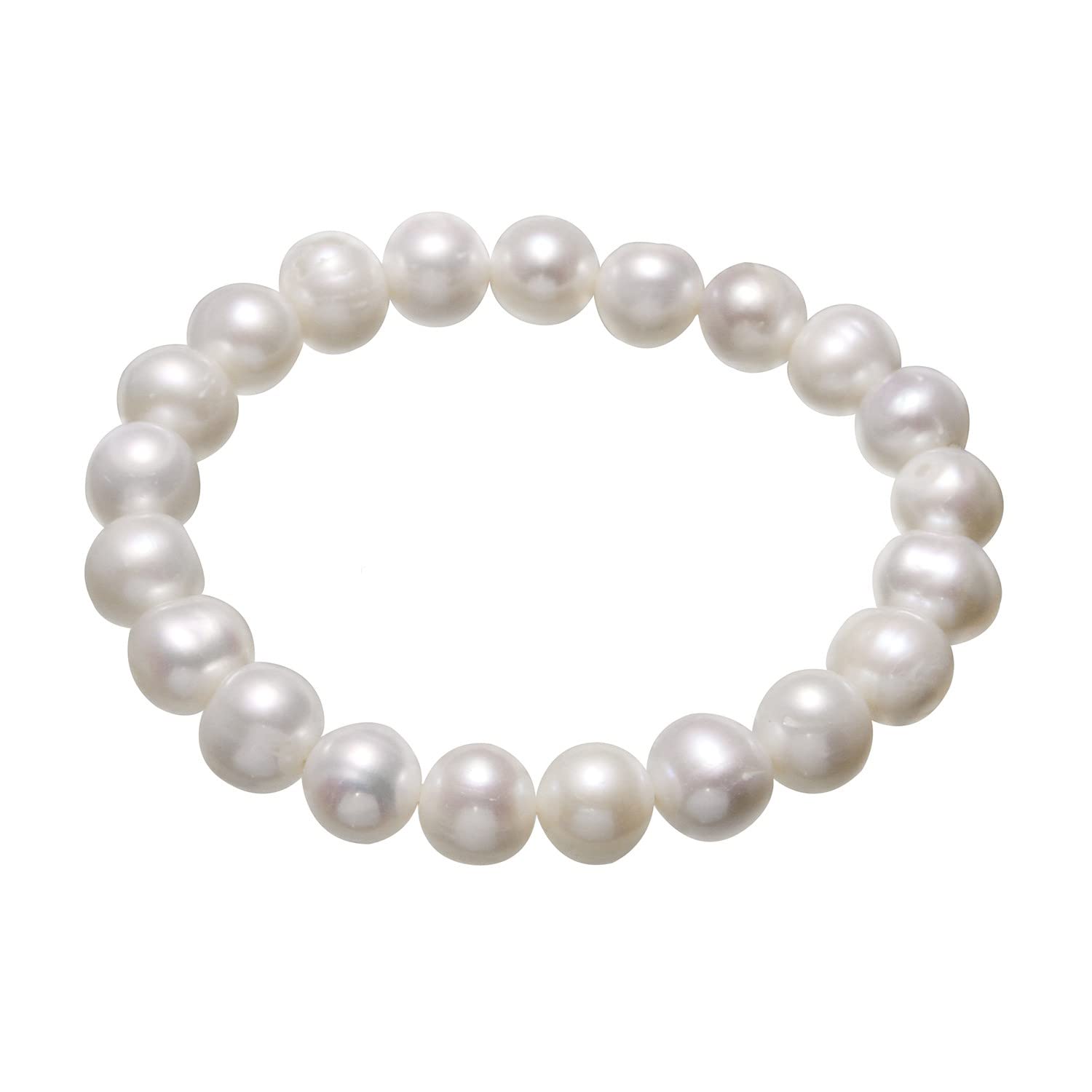 Treasure Bay Stunning Freshwater Pearl Bracelet For Women Girls - Presented in a Beautiful Jewellery Gift Box (Design 1) — image 1