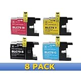 Brand NEW Compatible LC79 High Capacity Printer Ink Cartridge 8-Pack for BROTHER Printers MFC J6510DW J6710DW J6910DW LC-79