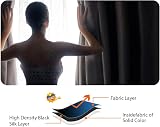 BellaHills Blackout Curtains 46x54 Set of 2 Bedroom Thermal Top Tape view 4