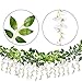 Sunm Boutique Artificial Flowers Wisteria Garland Vine Rattan Hanging for Home Garden Ceremony Wedding Arch Floral Decor, 6.6 Feet, 4pcs, White
