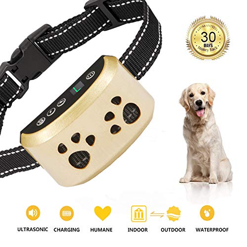SiBeiXuan Dog Bark Collar-7Adjustable Sensitivity and Intensity Levels-Dual Anti-Barking Modes-Rechargeable-Rainproof-No Barking Control Dog Shock Collar for Small,Medium,LargeDogs