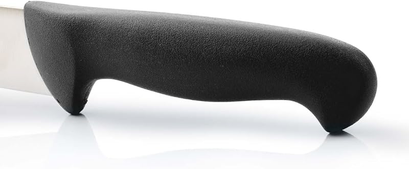 Faca de talhante da gama Nitrum Stainless Steel. Faca de carne. Cabo de polipropileno preto. Sistema de identificação de cores para uso prolongado e intenso. Série 2900. Cor preta.