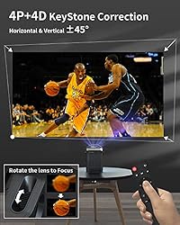 4K Supported Mini Projector, 5G WiFi Bluetooth