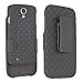 Galaxy Wireless for Galaxy S4 Case, Black Swivel Slim Belt Clip Holster Armor Protective Case, Compatible for Samsung Galaxy S4 Case with Clip (Holster Shell Combo) - Black