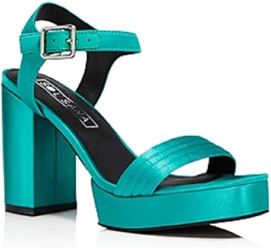 green platform sandals