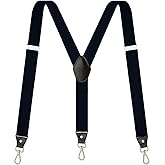 Vauhse Suspenders for Men, Adjustable Suspenders with Elastic Straps Y-Back Construction Heavy Duty for Work