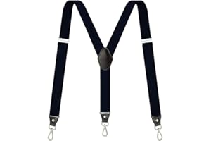 Vauhse Suspenders for Men, Adjustable Suspenders with Elastic Straps Y-Back Construction Heavy Duty for Work