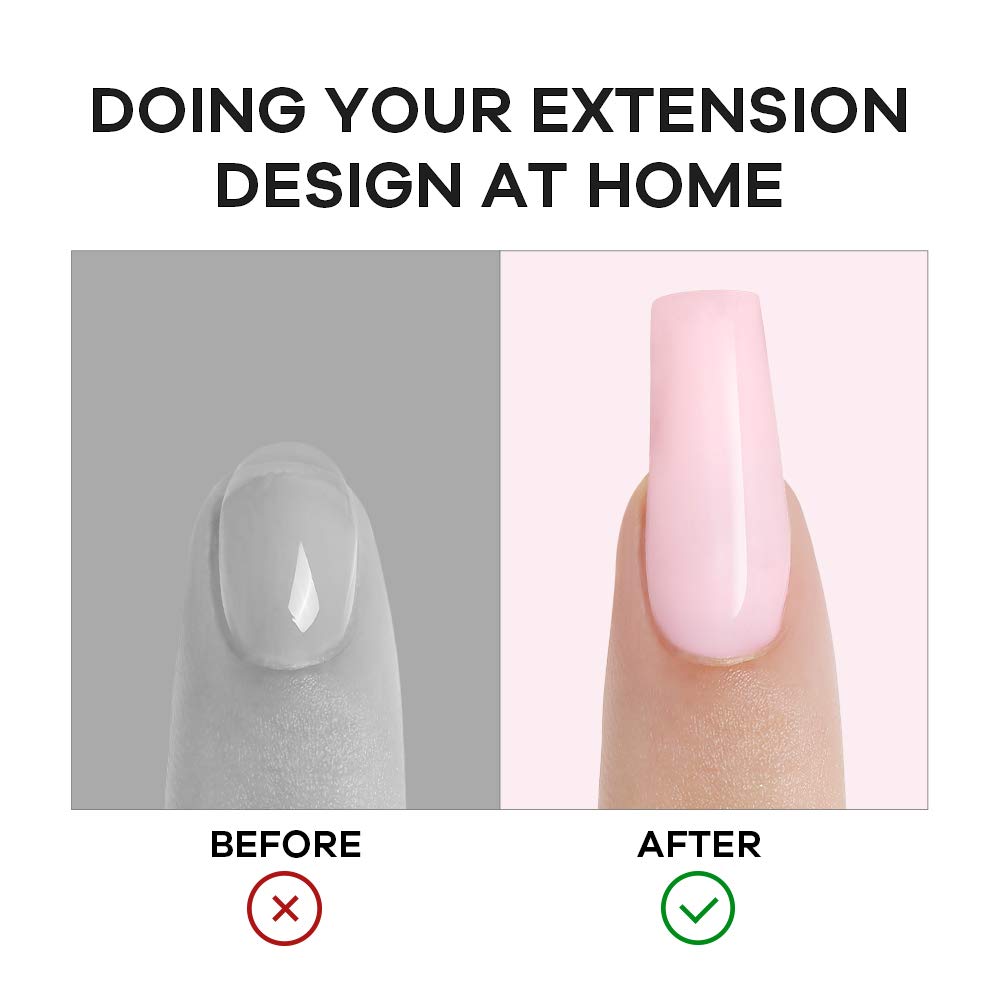 Modelones Nail Extension Silk Fiberglass With Fiber Builder, Nail Care Repair Enhancement Strong Adhesion Fake Nail Extension Required UV LED Nail Lamp : Beauty