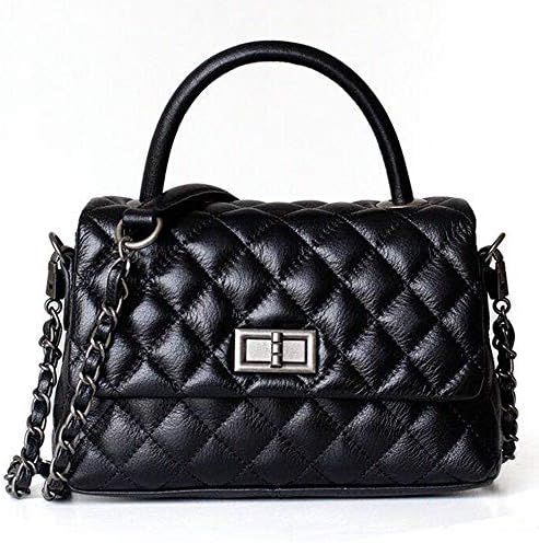 Designer Handbags Genuine Leather Classic Quilted Chain Flap Top Handle Bag Women's Crossbody Shoulder Bag