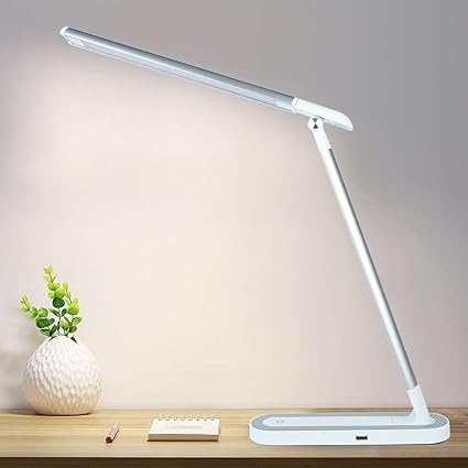 Amazon デスクライト Led 電気スタンド 卓上ライト テーブルランプ 目に優しい 省エネ 折り畳み式 スタンドライト タッチセンサー調光 Usb ケーブル付け 読書 勉強 仕事 Usbライト ブックライト Stylifing デスクライト