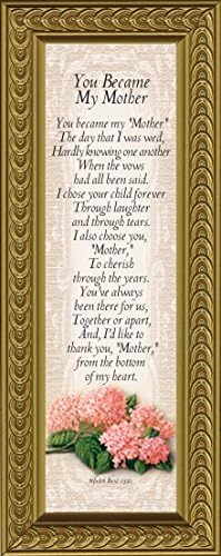 You Became My Mother, Gifts for Mother in Law, In Law Frames, 3x8 4454