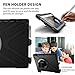 Microsoft Surface Pro 6 / Surface Pro 5 / Surface Pro 4 Case, Heavy Duty Protective Case with Pen Holder, 360 Rotate Hand Strap/Kickstand, Shoulder Strap, Not Compatible Type Cover Keyboard (Black)