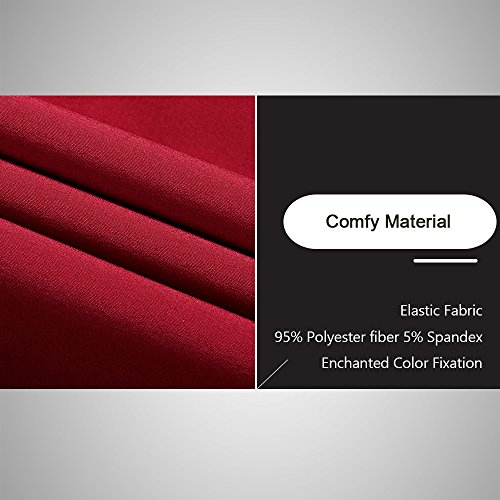 LTIFONE Mens Casual Jacket Zip Up Lightweight Bomber Flight Sportswear Jacket Windbreaker Softshell with Ribbing Edge(Red,L) - Thumbnail 4