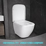 MASS DYNAMIC Square Toilet Seat 40 x 36 cm Soft Close Quick Release Top Fixing view 5