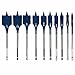Bosch DSB5010 Daredevil 10-Piece Standard Spade Bit Set w/ Full cone Threading and Spurred Tip