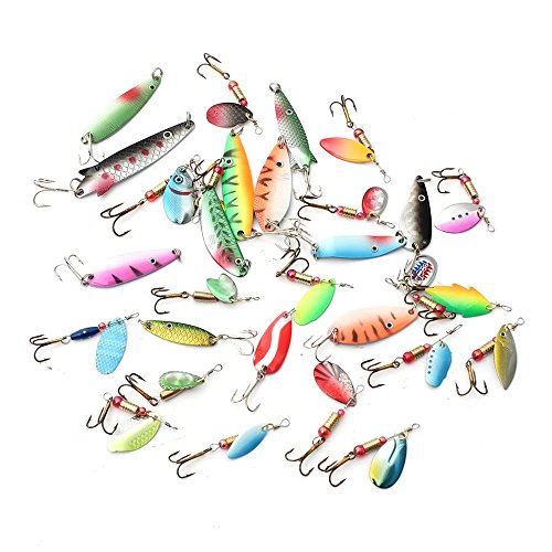 Fishing Lures Assorted Spinner Baits Metal Fishing Lures Fish Hooks |  Desertcart Botswana