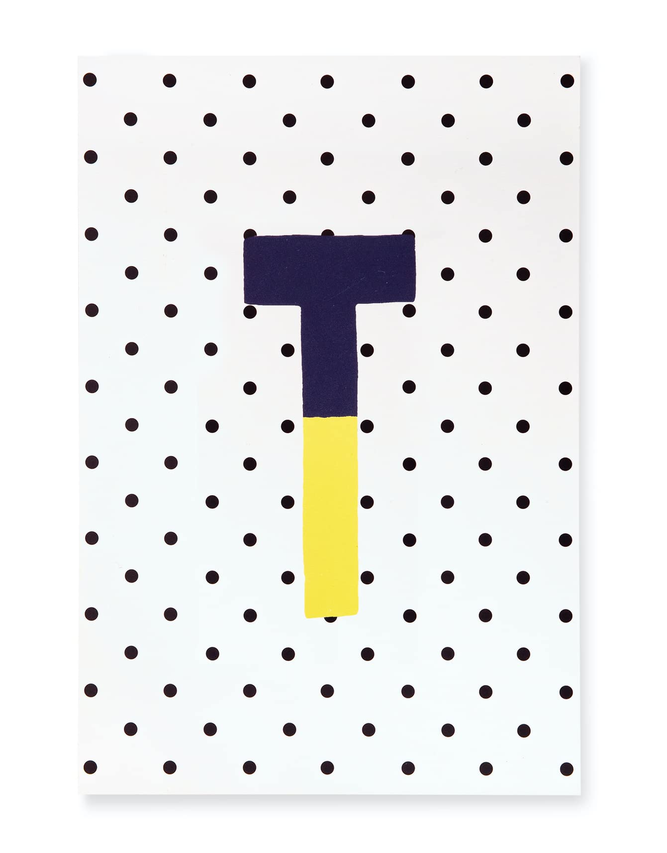 Kate Spade New York Initial Notepad, Paper Pad with 100 Blank Sheets, 7" x 4.75" Small Writing Pad for Desktop Notes, T (Yellow)