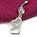 HuntGold 1X Stylish Belly Ring Dangle Jewellery Rhinestone Double Heart Navel Ring