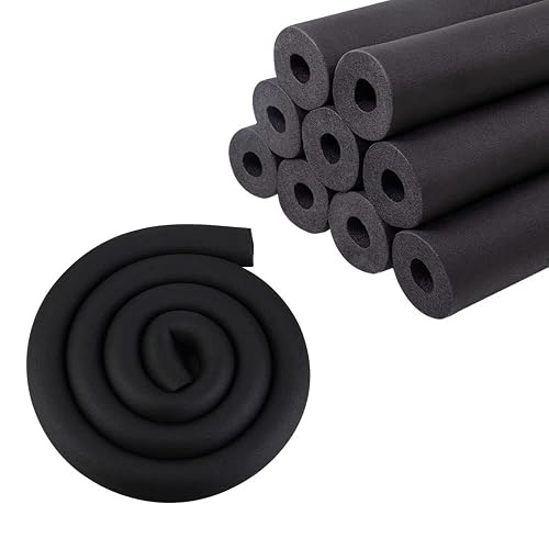 Pipe Insulation Tubing 3/4 ID X 3/8 Thick X 6FT, Nitrile Rubber Foam Tube For Pipes, Guitar Stands, Gym Handles, Roof Racks, And More