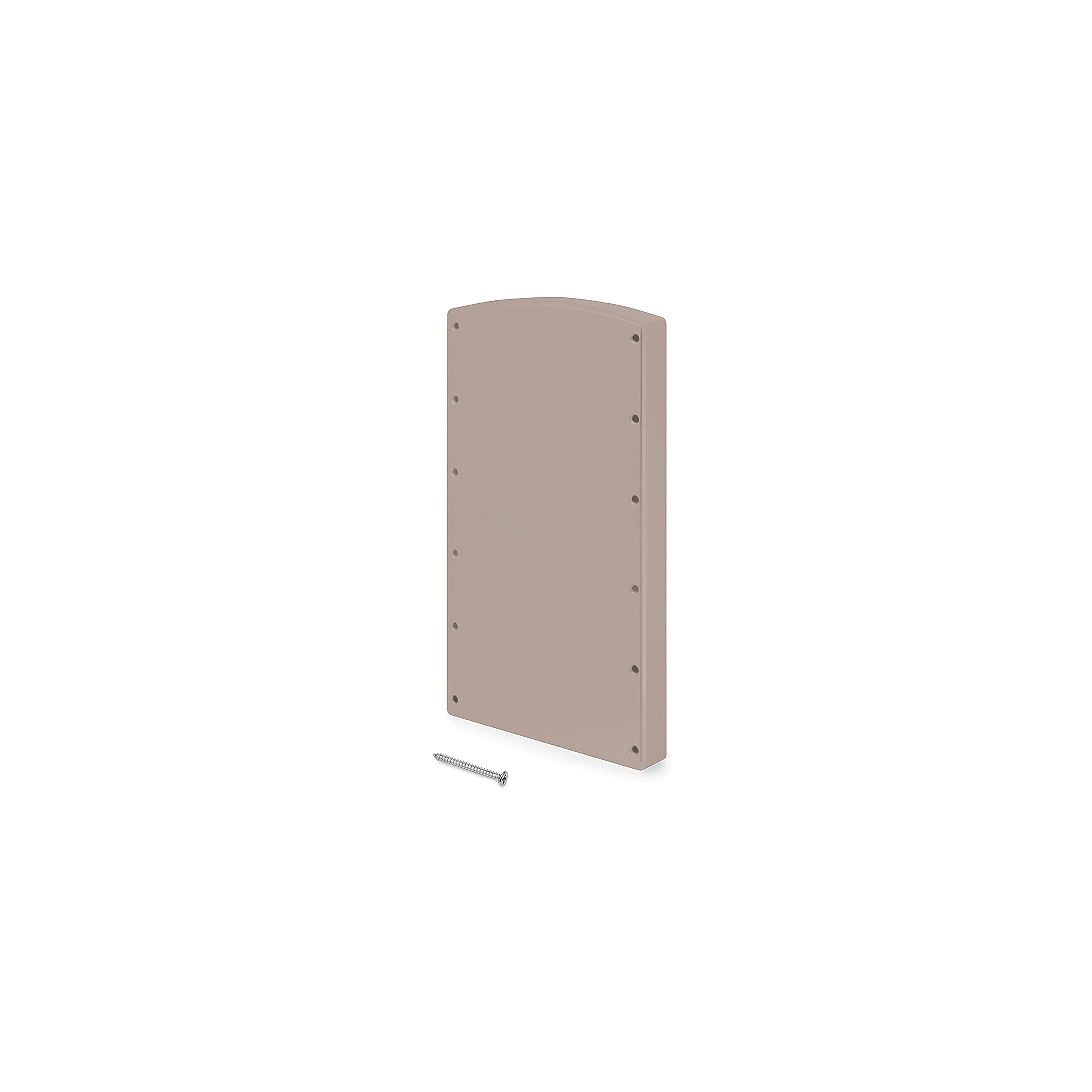 Emuca - Pair of Side Plates for Wardrobe Folding Pull Down Rail Hangers Hang, Plastic, Painted Stone Grey