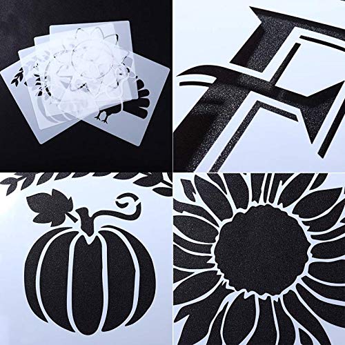 4 Painting+Stencils+Reusable+Vertical+Stencil+Sunflower