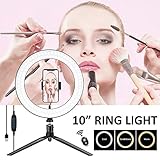 Harmonic Ring Light,10'' O Ring Light with Stand,Phone LED Ring Light with 3 Light Modes and 11 Brightness Level for Camera,Smartphone,YouTube Video,Live Streaming
