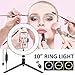 Harmonic Ring Light,10'' O Ring Light with Stand,Phone LED Ring Light with 3 Light Modes and 11 Brightness Level for Camera,Smartphone,YouTube Video,Live Streaming
