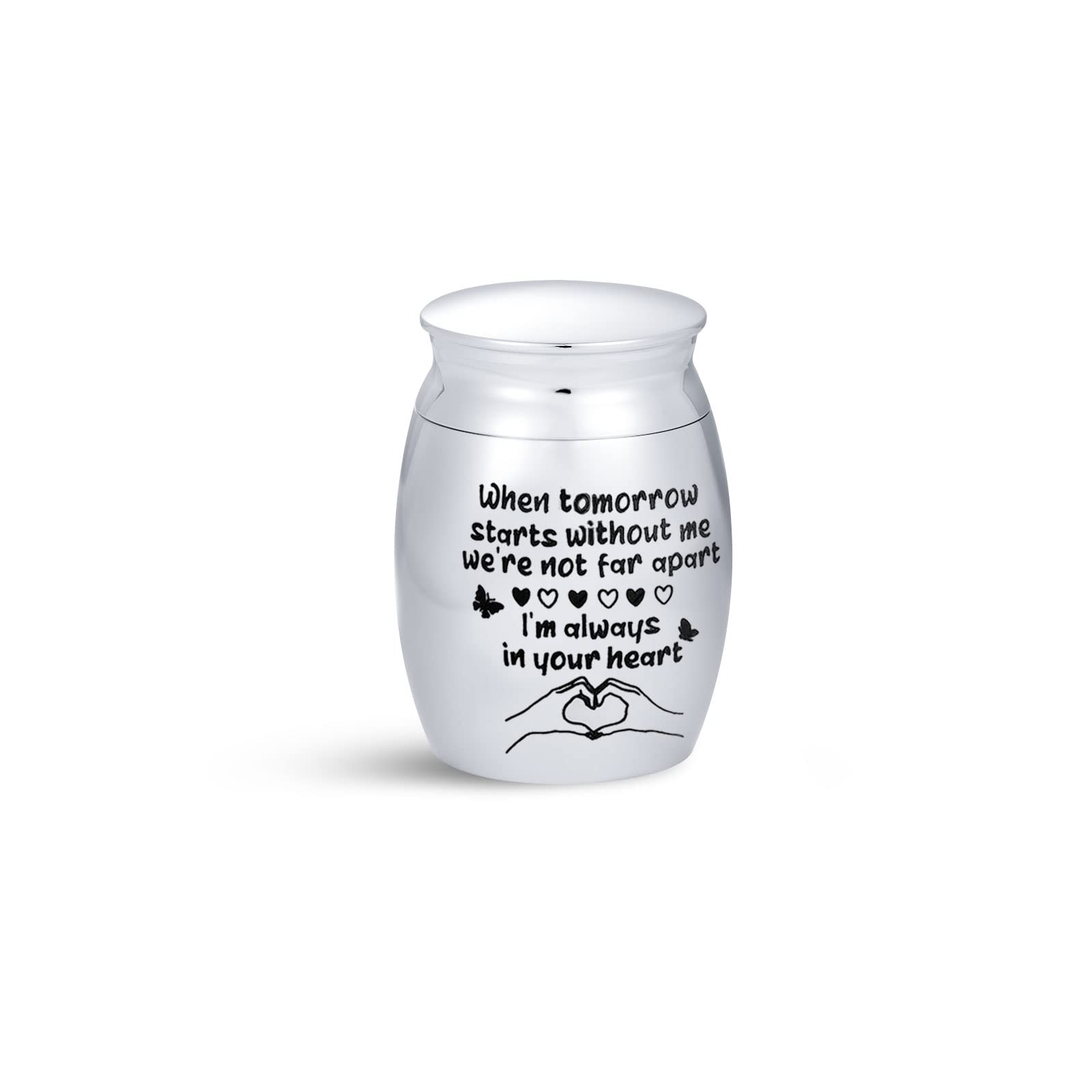 FGT Small Mini Urn for Ashes Family Cremation Memorial Keepsake We are not Far Apart I am Always In Your Heart Mum Dad Family Sister Brother