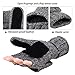 Bodvera Thermal Insulation Fingerless Texting Gloves Unisex Winter Warm Knitted Convertible Mittens with Flap Cover LG