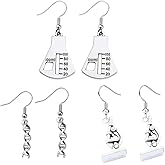 Unique Microscope Earrings DNA Science Scientist Gifts Biology Lab Chemistry Teacher Gift Science Neird Jewelry Gifts Dangle 3 Pairs