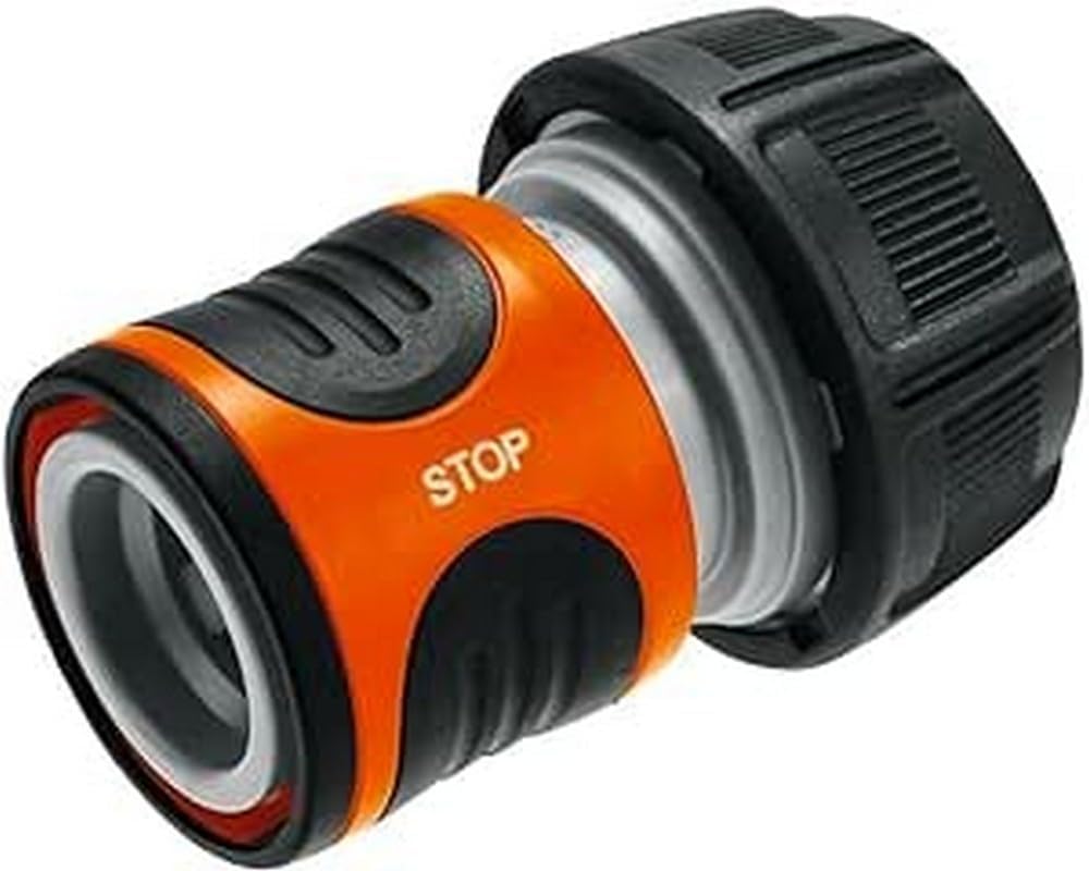 Gardena AquaStop 19 mm (3/4 inch): Connectors with AquaStop, for Hose Ends, Powergrip, gripped Grip, Simpler Change, Packed (18214-20)