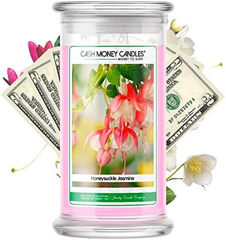 Cash Money Candles | Surprise Valued at $2 - $2,500 | 21oz Jar Soy Candle | Hand Poured Made in The USA | Honeysuckle…