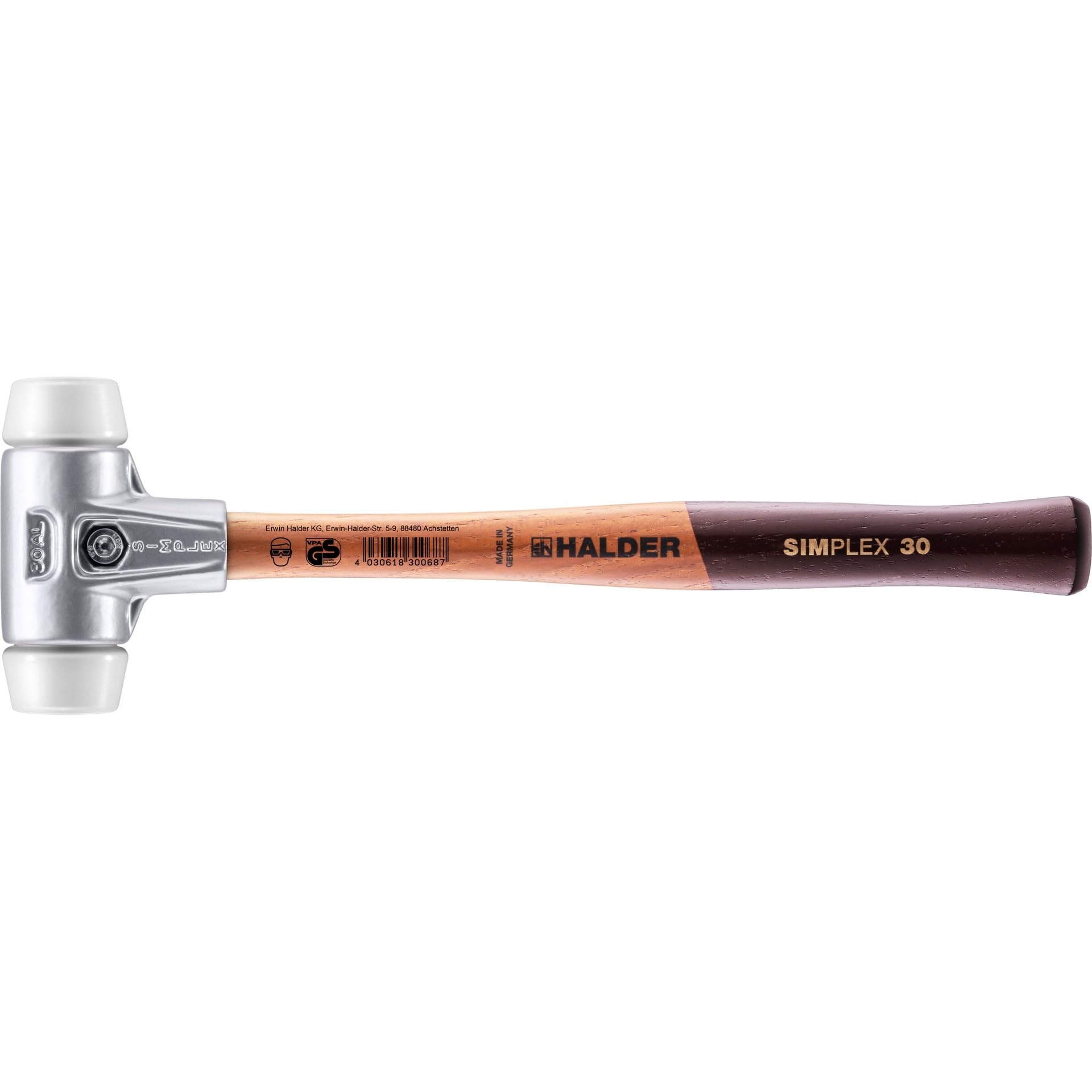 Halder 3107030 "Simplex" Superplastic Soft-Face Mallet, Multi-Colour, 30 mm