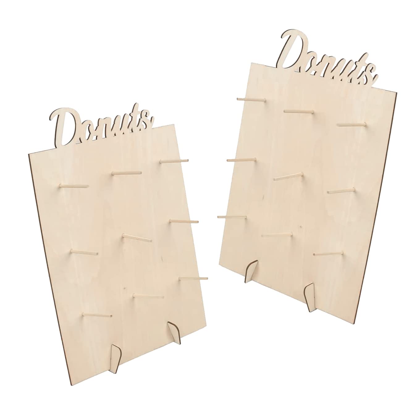 Donut Wall, 2 Pcs 9 Holder Doughnut Board Display Stand, Sweet Cake Stand for Doughnuts, Birthday Party, Wedding Parties Decoration and Baby Shower, 30 x 40 cm