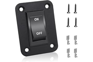 UEYGHEP Switch 12V 20A 4 Pins DPST Rocker Switch Panel RV Light Switch for RV Trailers CampersBoats KCD2-7-201-B1-DZ