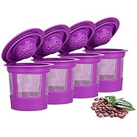 Maxware 4 Reusable Refillable Coffee Filters For Keurig Family 2.0 and 1.0 Brewers Fits K200, K300/K350/K360,/K450/K460…