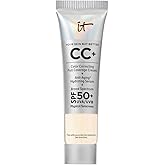 IT Cosmetics CC+ Cream - Natural Full Coverage Foundation With SPF 50+, Color Corrector & Anti-Aging Hydrating Serum, Hyaluronic Acid + Peptides, Lightweight Up To 24H Wear, All Skin Types