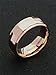 Just Lsy 8mm Tungsten Carbide Rings for Men & Women Wedding Engagement Band 18K Rose Gold Comfort Fit