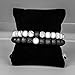 Exweup 2Pcs 8mm Bead Couples Bracelets for Women Men Yoga Lava Stone Long Distance Relationship Couple Bracelet
